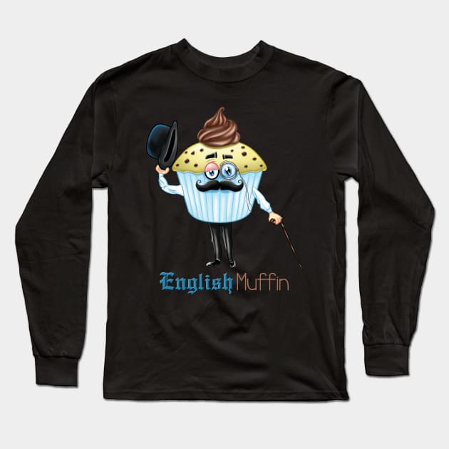 English Muffin Long Sleeve T-Shirt by Pigeon585